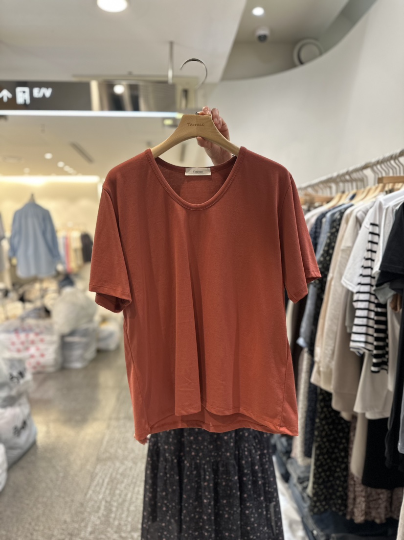 Terrace直郵韓國代購女裝新品人氣職業時尚休閑推薦24春夏T恤TERRACET恤圖色4