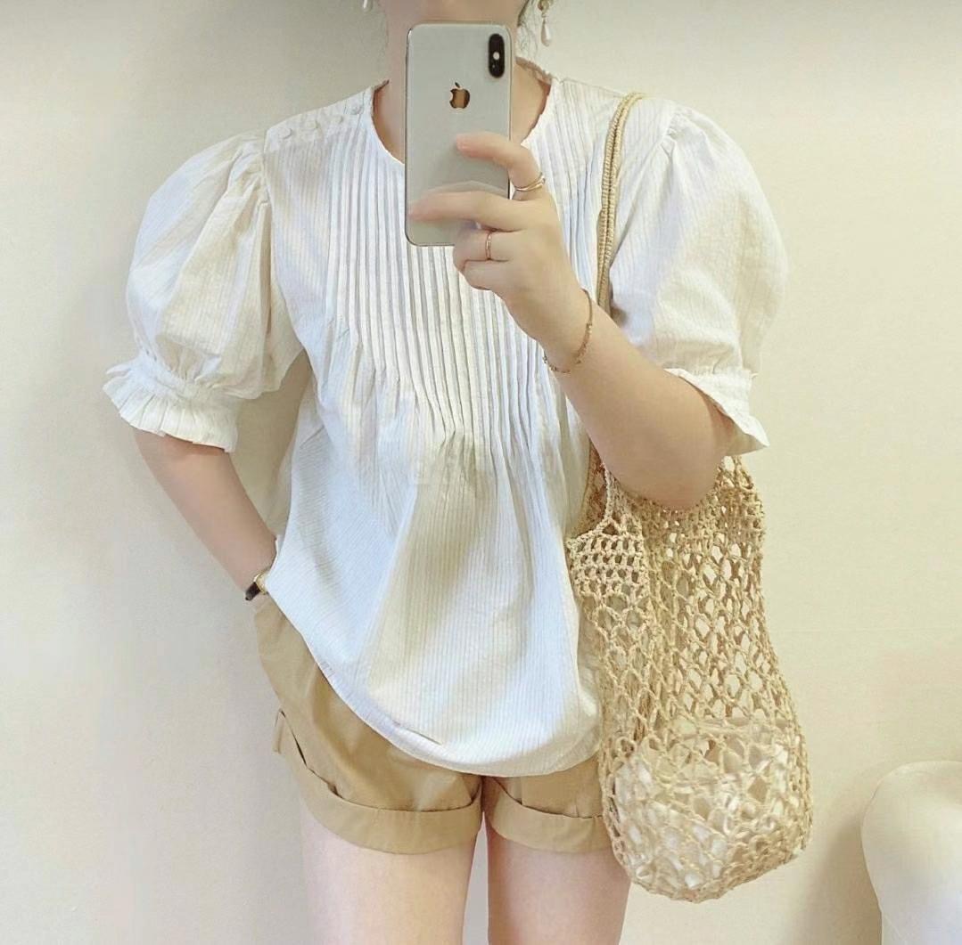 WHITE韓國直郵東大門代購女士新款職業休閑推薦真品襯衫蕾絲衫WHITE襯衫/蕾絲衫