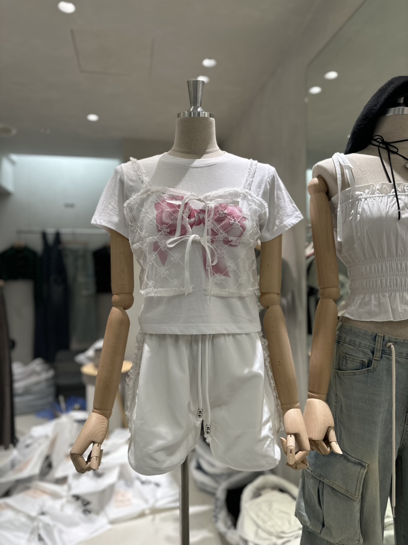 TOO HOT韓國直郵女裝新品休閑真品推薦職業熱賣24春夏短褲蕾絲TOO HOT短褲