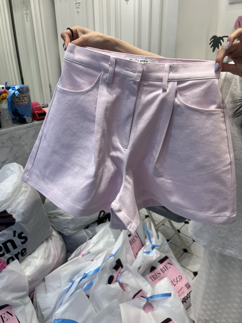 TRES BIEN韓國直郵東大門代購女裝新品真品熱賣24春夏短褲口袋TRES BIEN短褲圖色2