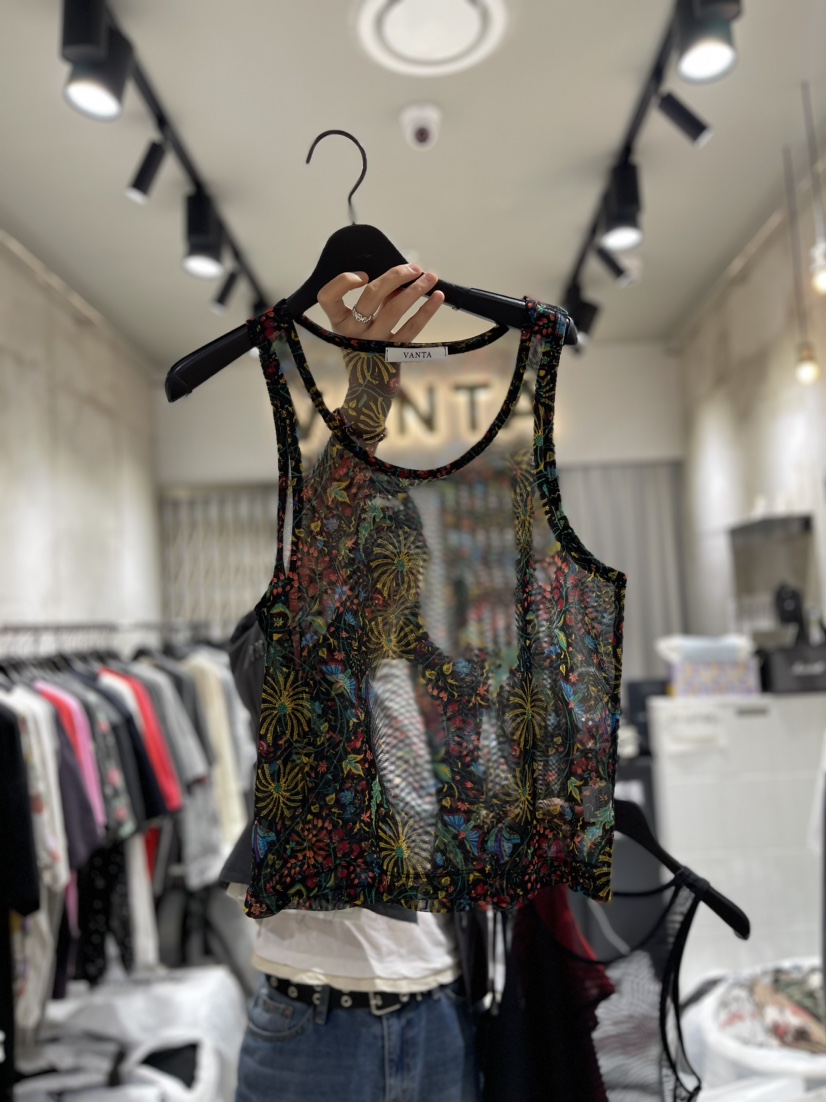 VANTA韓國直郵東大門實拍女裝新品24春夏真品熱賣吊帶背心VANTA吊帶/背心