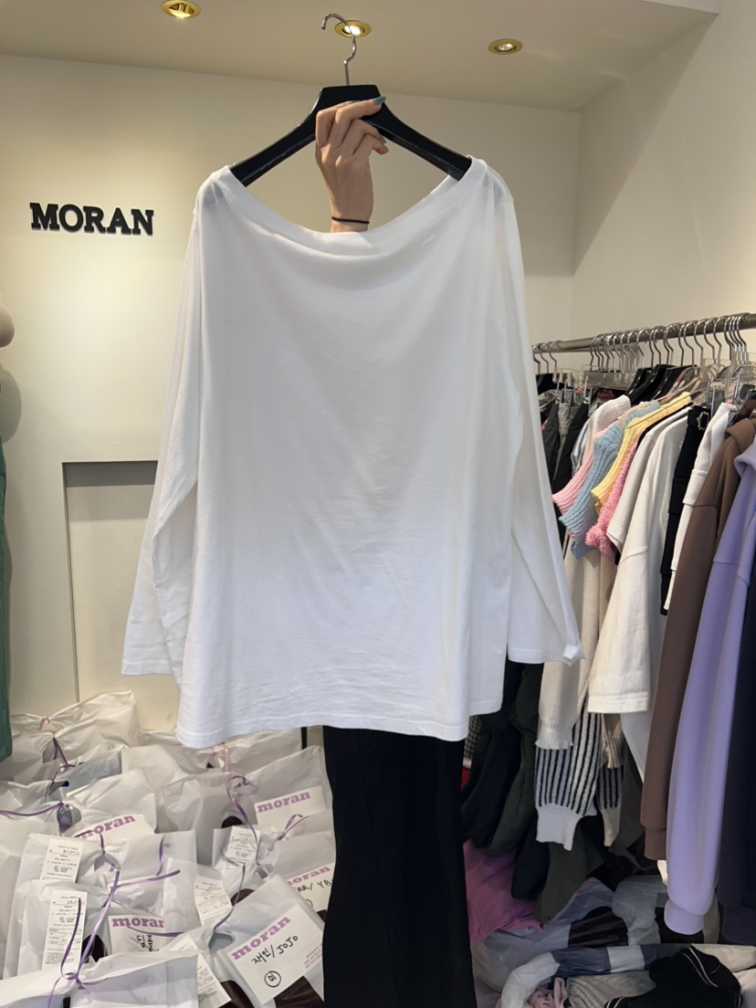MORAN韓國直郵女裝新品人氣24春夏熱賣推薦真品時尚長袖T恤MORAN/MOSCO長袖T恤