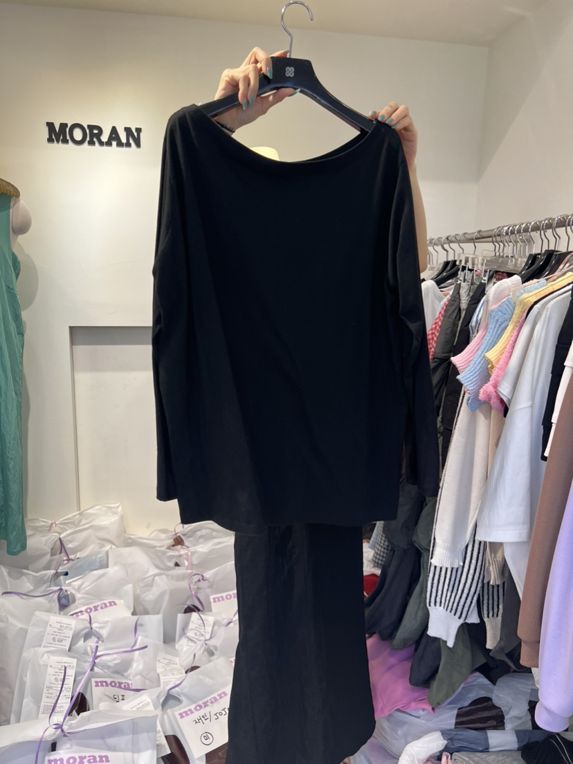 MORAN韓國直郵女裝新品人氣24春夏熱賣推薦真品時尚長袖T恤MORAN/MOSCO長袖T恤圖色2