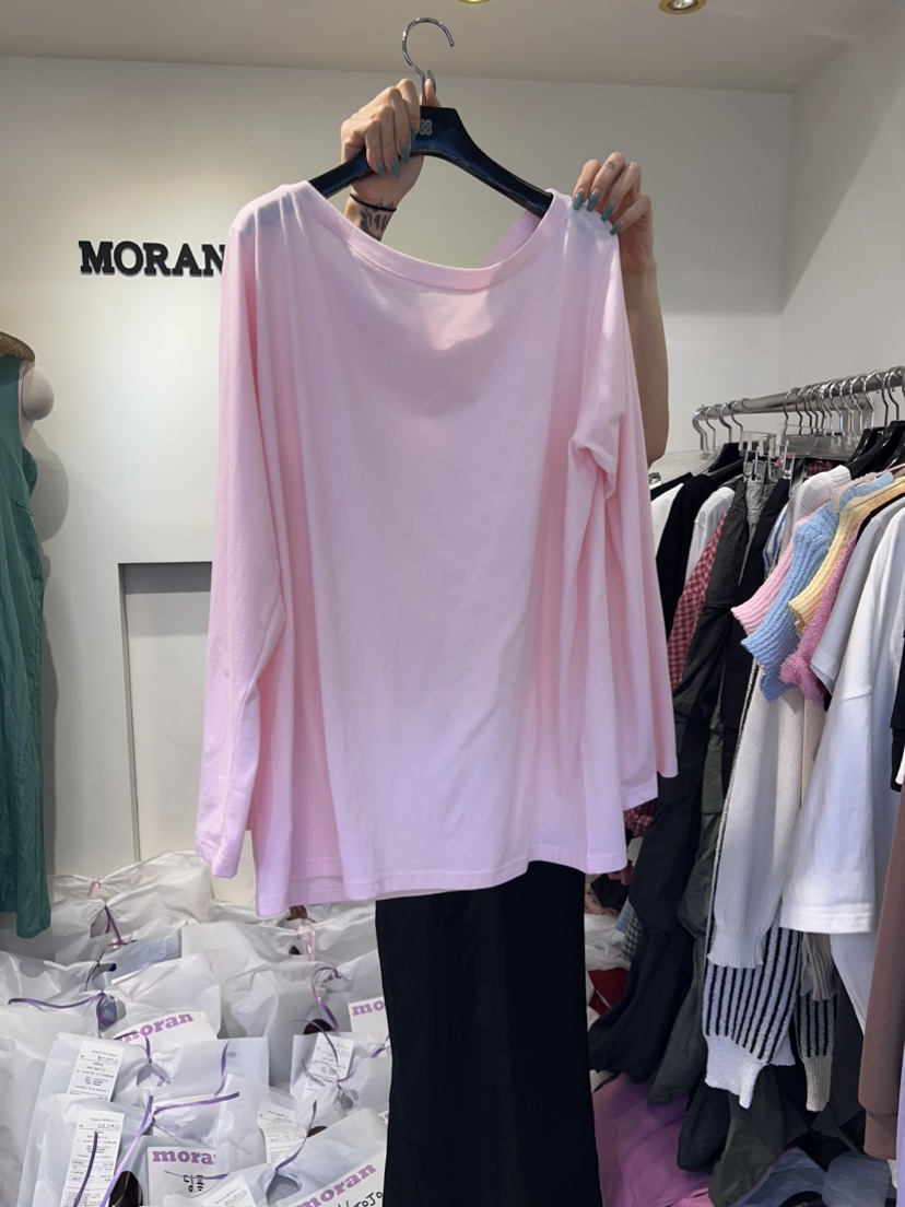 MORAN韓國直郵女裝新品人氣24春夏熱賣推薦真品時尚長袖T恤MORAN/MOSCO長袖T恤圖色3