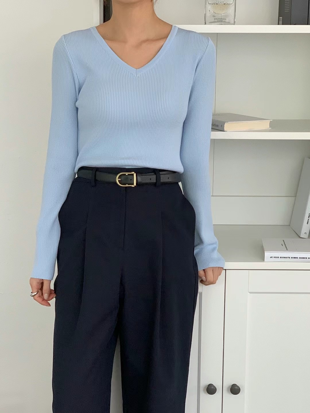 VINE直郵韓國代購女裝新品熱賣職業24春夏真品人氣針織衫VINE針織衫圖色3