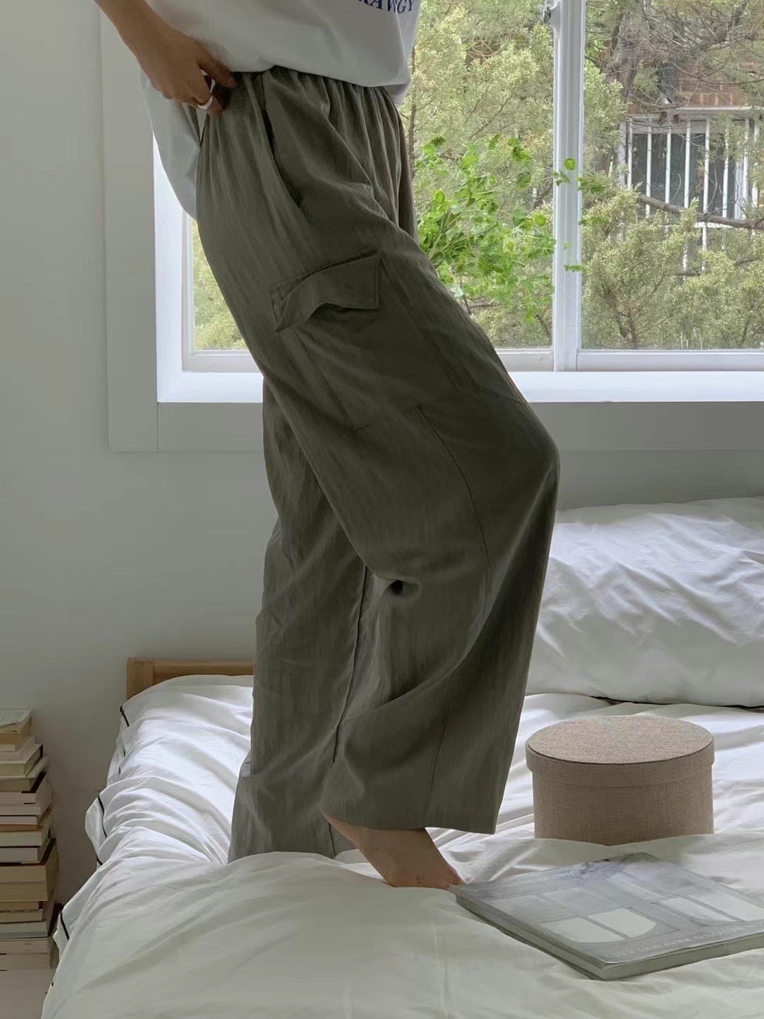 VINE韓國直郵東大門代購女裝新品人氣時尚休閑24春夏休閑褲VINE休閑褲圖色3