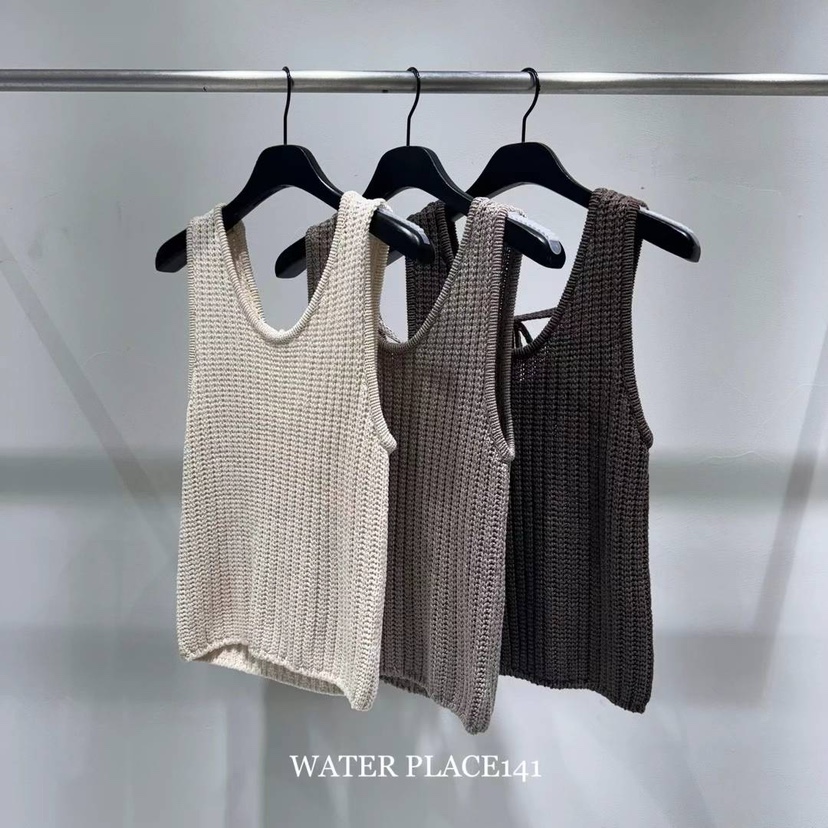 WATER/RIVER韓國直郵東大門代購女裝新品24春夏吊帶背心WATER/RIVER吊帶/背心