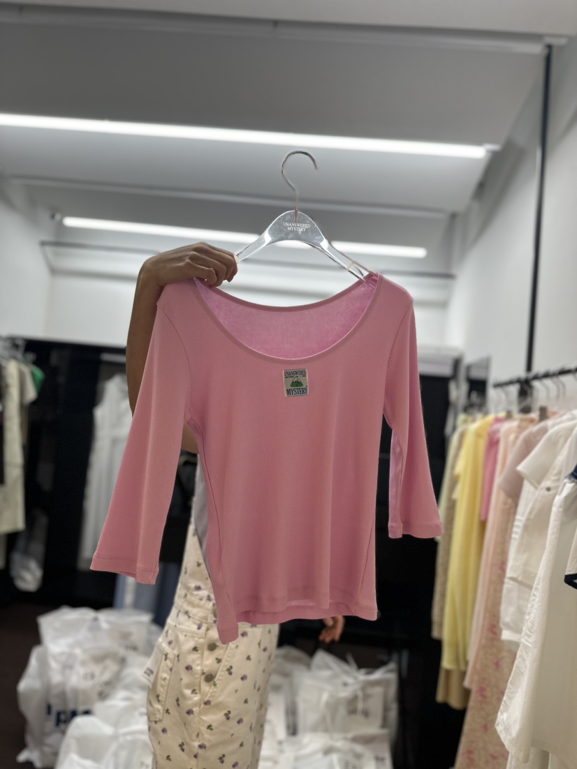 UNANSWERED/MYSTERY韓國直郵東大門代購女裝新品休閑長袖T恤UNANSWERED/MYSTERY長袖T恤圖色3
