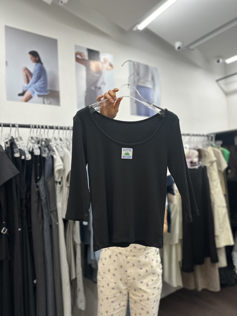 UNANSWERED/MYSTERY韓國直郵東大門代購女裝新品休閑長袖T恤UNANSWERED/MYSTERY長袖T恤圖色6