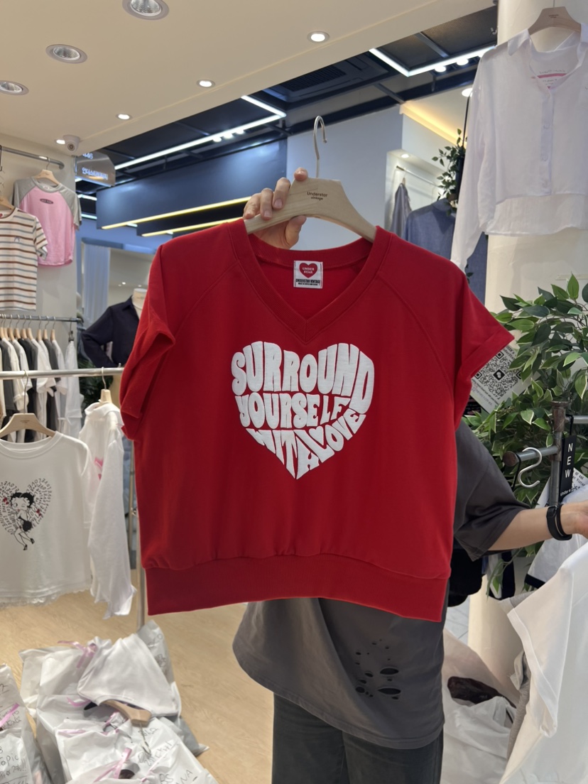 UNDERSTAR_VINTAGE韓國直郵女裝新款時尚推薦24春夏真品T恤UNDERSTAR_VINTAGET恤