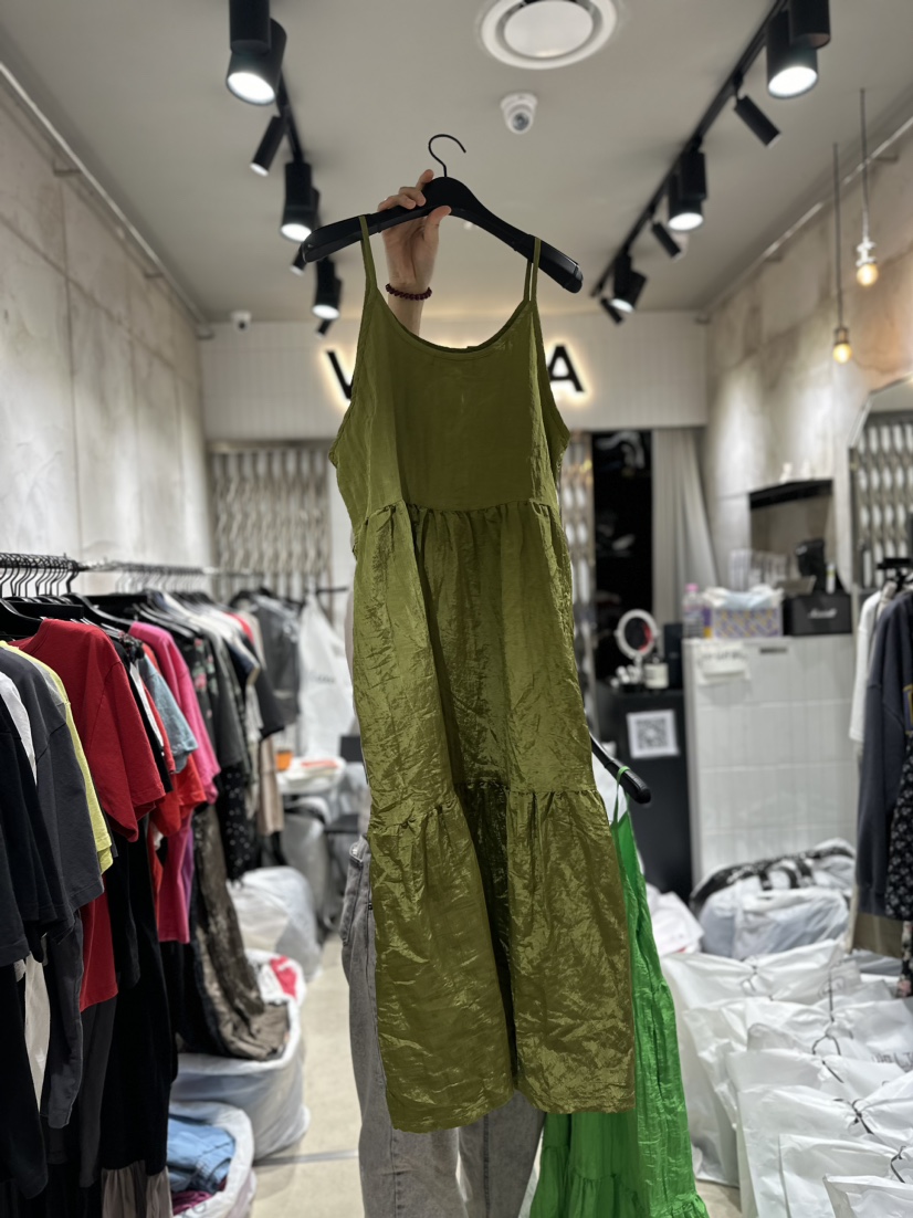 VANTA直郵韓國代購女裝新品時尚真品熱賣人氣24春夏連衣裙口袋VANTA連衣裙