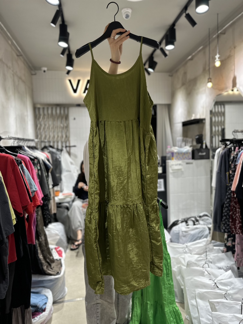 VANTA直郵韓國代購女裝新品時尚真品熱賣人氣24春夏連衣裙口袋VANTA連衣裙