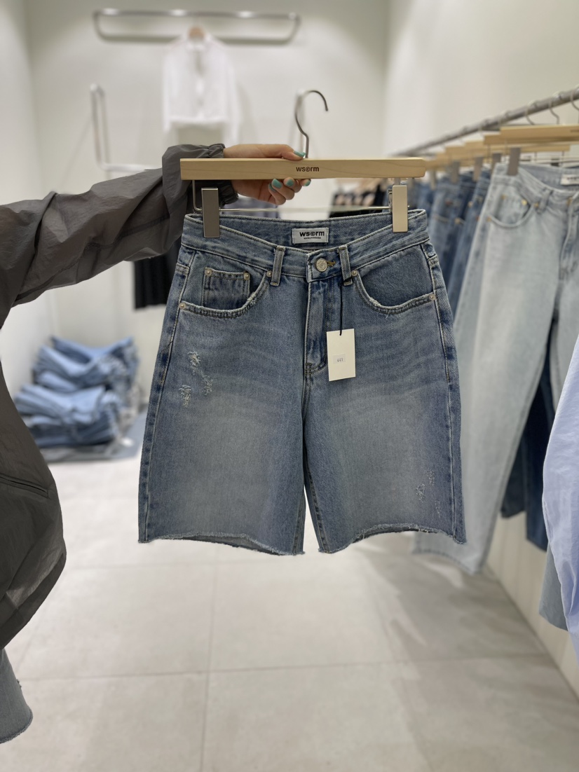 ws@rm/WA SHING ROOM韓國直郵女裝新品休閑職業24春夏短褲ARTISANAL短褲