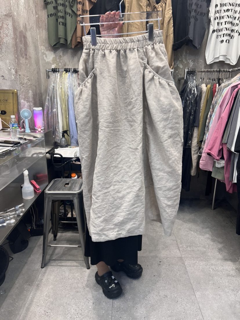 YEON-男女裝韓國直郵東大門實拍女裝新品真品推薦長裙亞麻YEON長裙