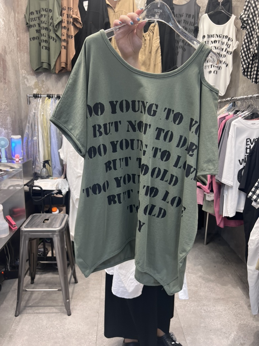 YEON-男女裝直郵韓國代購女裝新品推薦時尚24春夏熱賣T恤YEONT恤圖色5