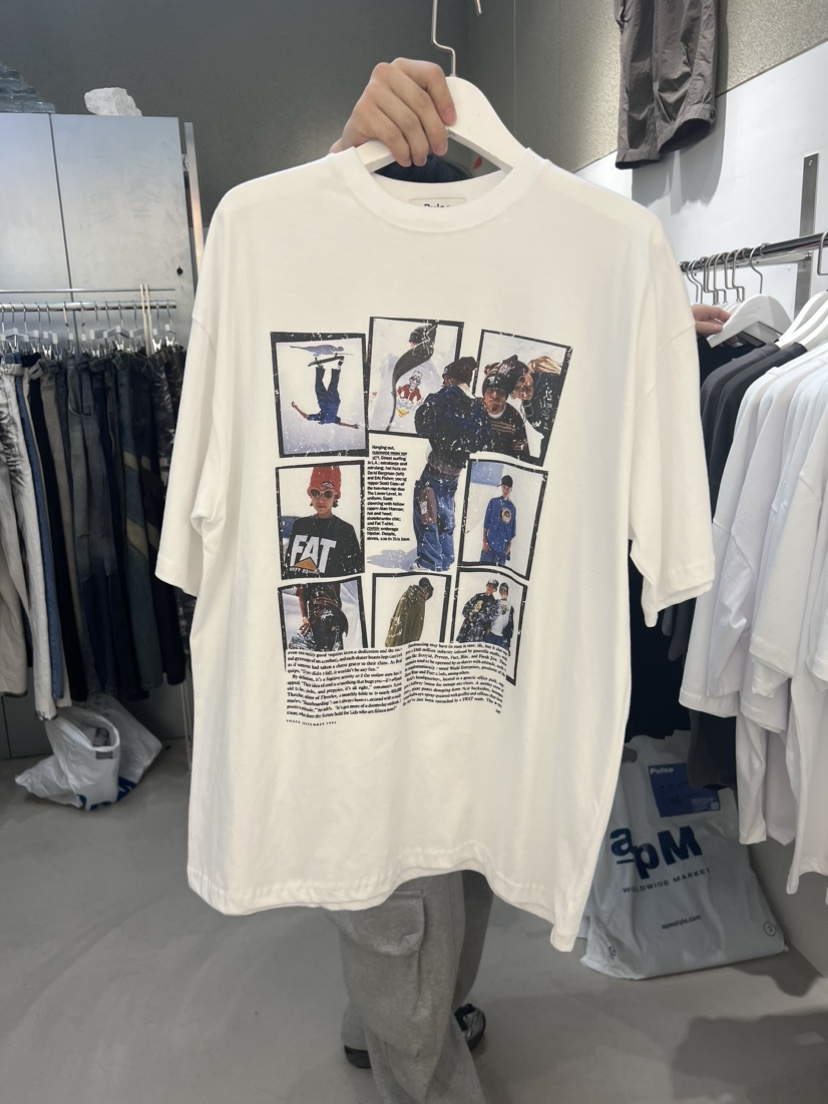 PULSE-男裝韓國直郵東大門代購女裝新品24春夏真品休閑T恤PULSE-男裝T恤圖色1