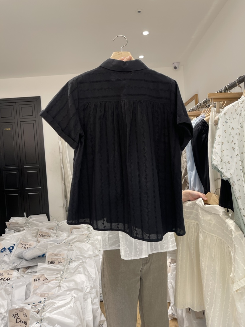 VENIR韓國直郵東大門實拍女裝新品熱賣職業真品時尚襯衫蕾絲衫VENIR-a襯衫/蕾絲衫