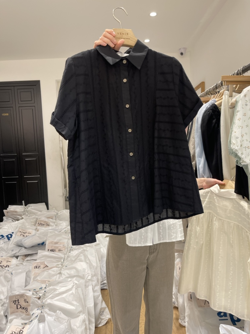 VENIR韓國直郵東大門實拍女裝新品熱賣職業真品時尚襯衫蕾絲衫VENIR-a襯衫/蕾絲衫圖色2