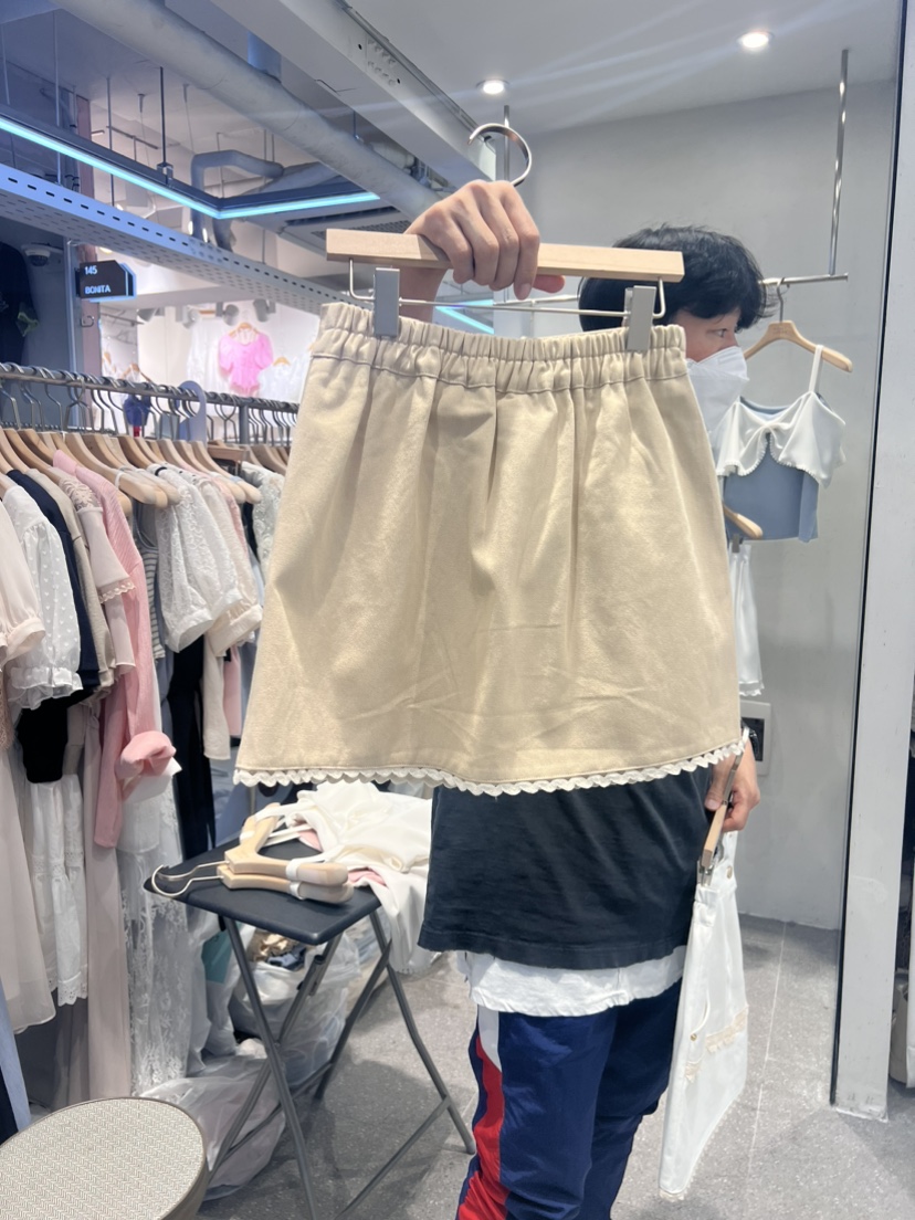 PIT A PAT韓國直郵東大門代購女裝新品24春夏職業短裙刺繡PIT A PAT短裙