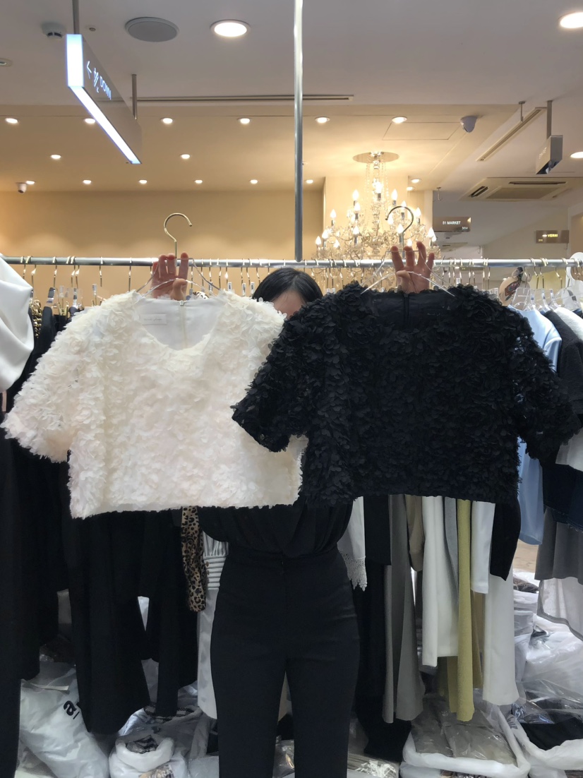Workshop直郵韓國代購女裝新款時尚休閑24春夏襯衫蕾絲衫Work_shop襯衫/蕾絲衫