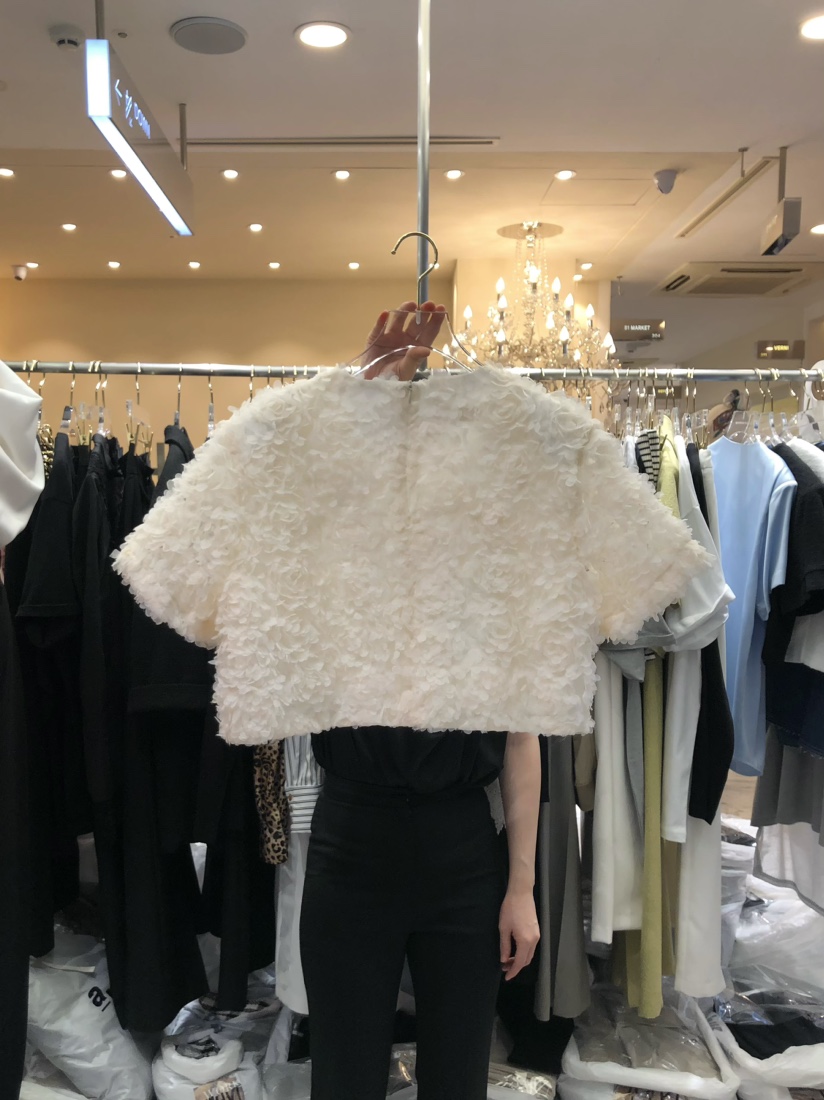 Workshop直郵韓國代購女裝新款時尚休閑24春夏襯衫蕾絲衫Work_shop襯衫/蕾絲衫