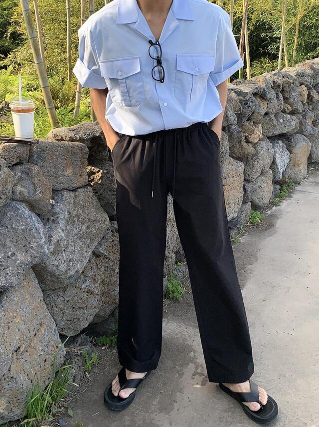 PAIR-男裝韓國直郵東大門實拍女裝新款職業襯衫蕾絲衫口袋PAIR-男裝襯衫/蕾絲衫