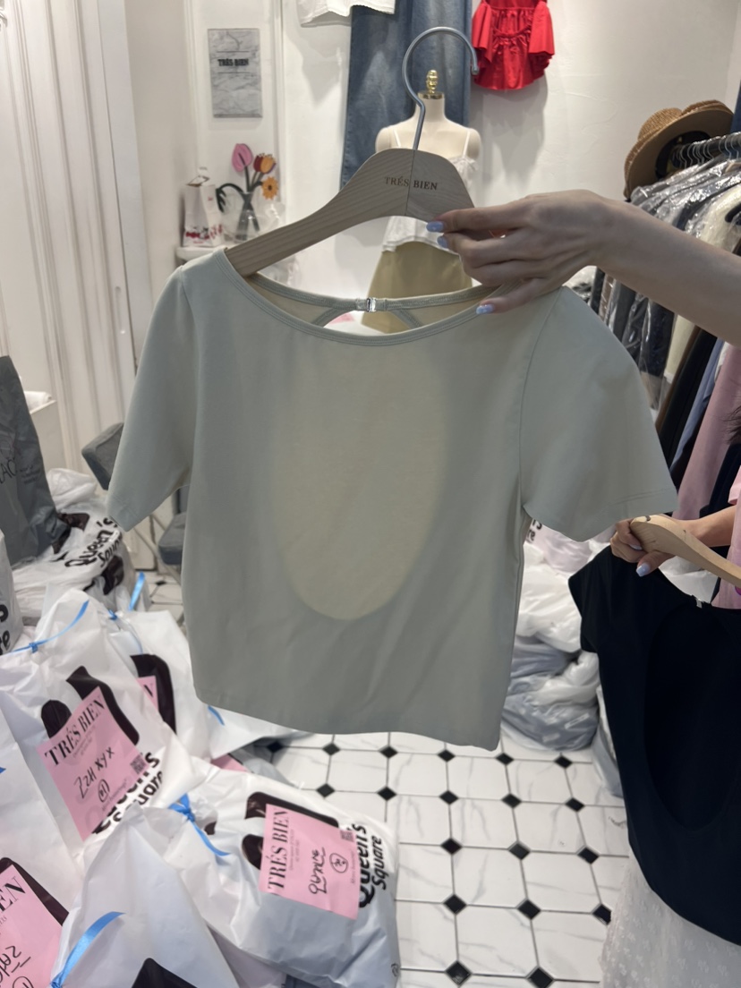 TRES BIEN直郵韓國代購女裝新品職業真品時尚推薦人氣休閑T恤TRES BIENT恤圖色1