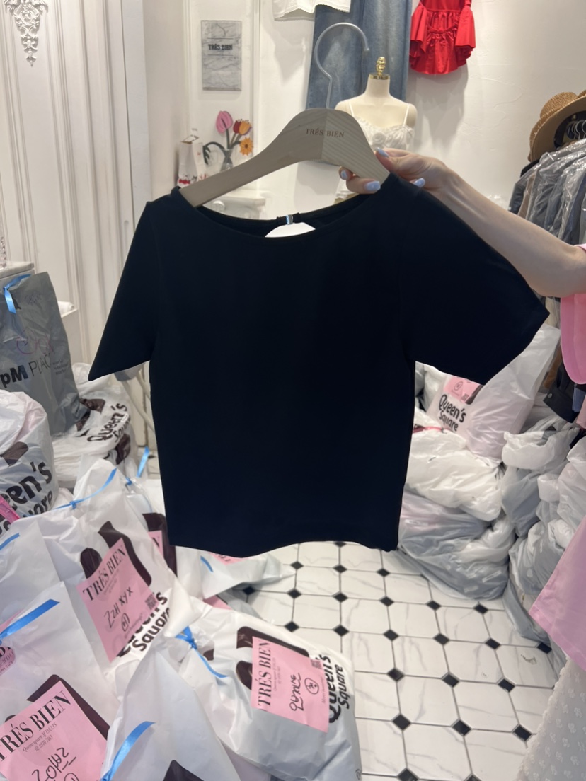 TRES BIEN直郵韓國代購女裝新品職業真品時尚推薦人氣休閑T恤TRES BIENT恤圖色3