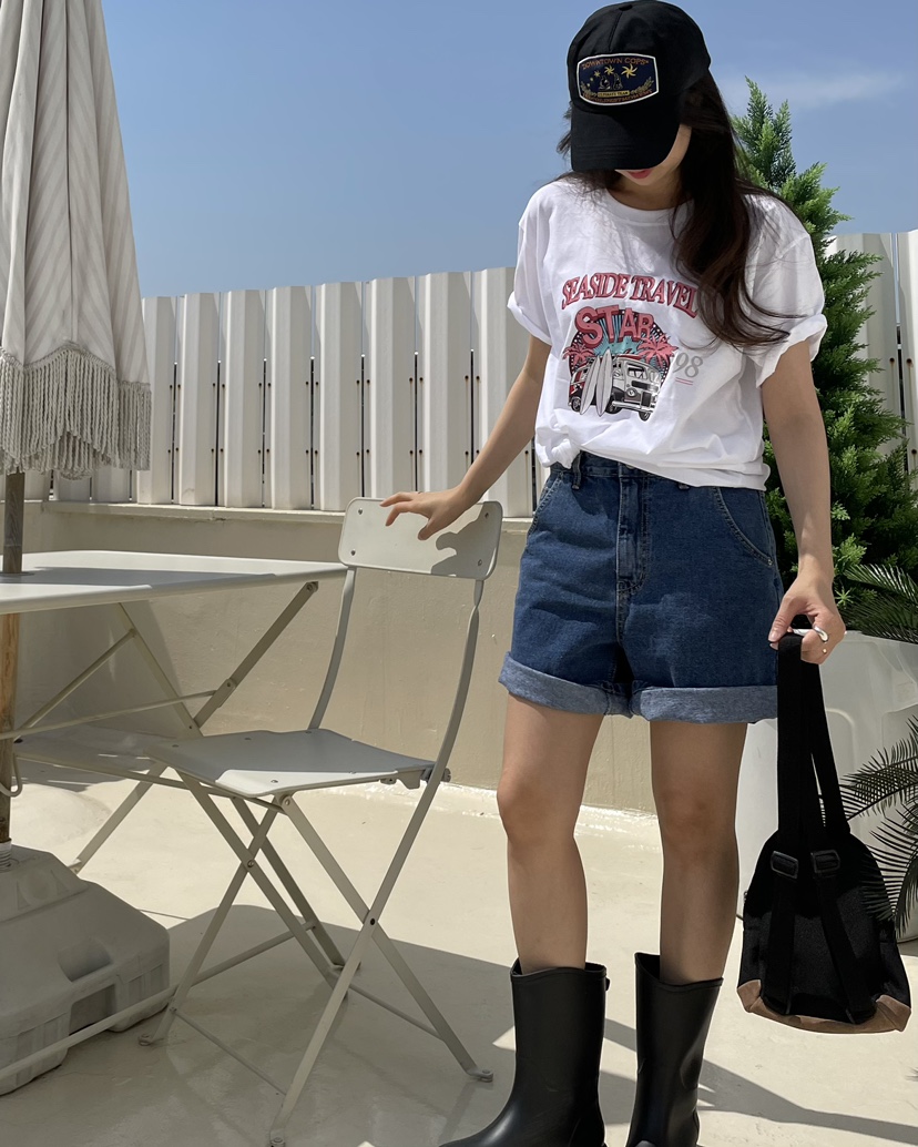 Magie直郵韓國代購女士新款24春夏推薦真品熱賣職業人氣T恤VI AT恤