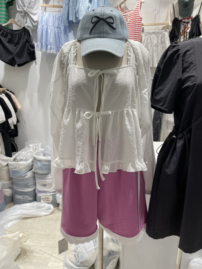 Magie直郵韓國代購女裝新品推薦人氣時尚熱賣真品24春夏短褲蕾絲VI A短褲