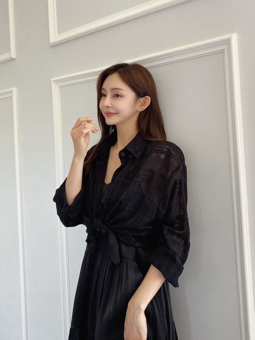 CLOTH韓國直郵東大門實拍女裝新品時尚真品人氣襯衫蕾絲衫透視CLOTH襯衫/蕾絲衫