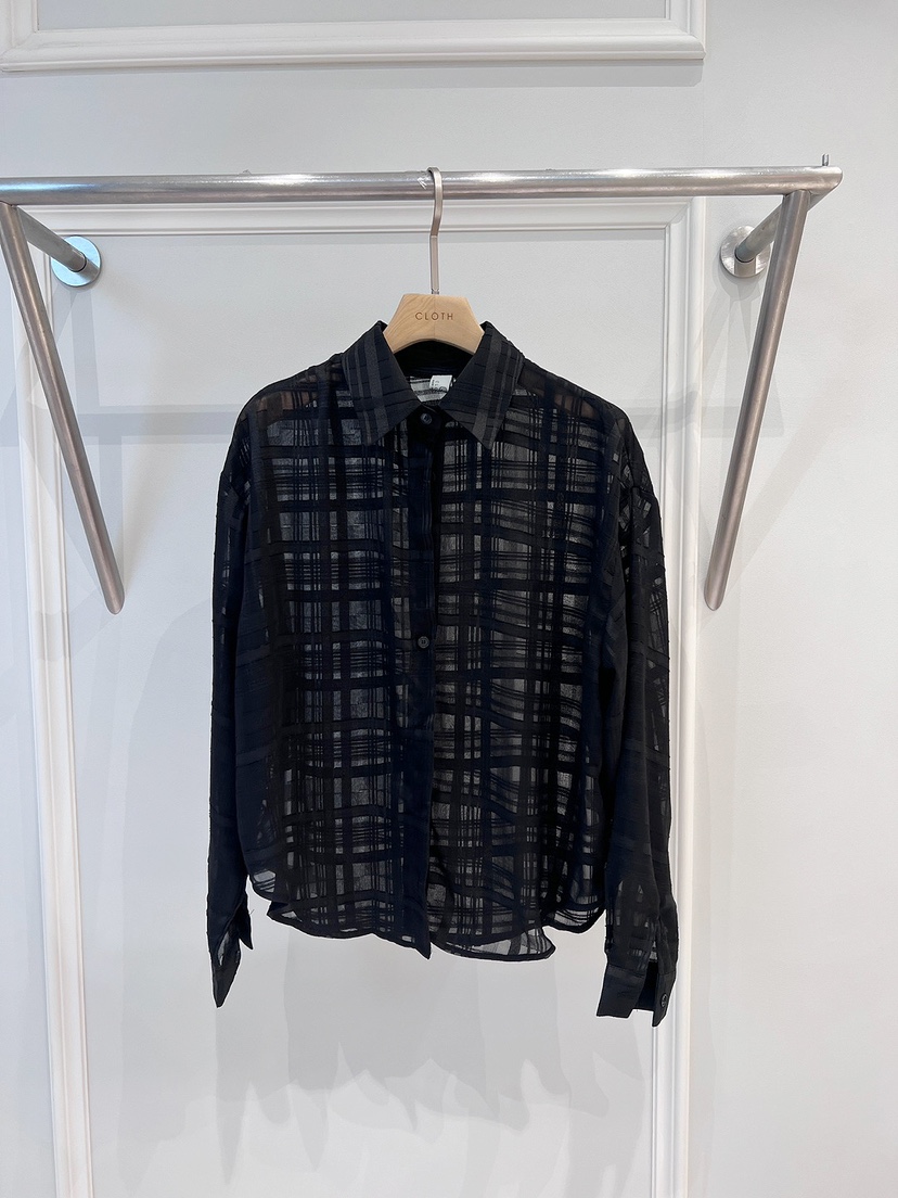 CLOTH韓國直郵東大門實拍女裝新品時尚真品人氣襯衫蕾絲衫透視CLOTH襯衫/蕾絲衫圖色2