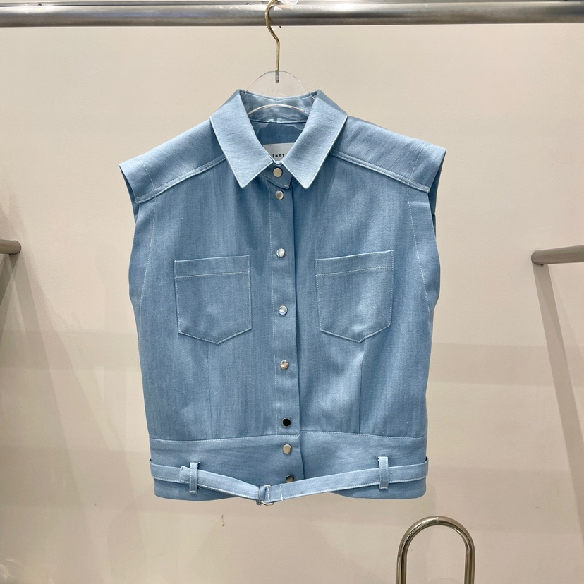 LAFFINE韓國直郵東大門實拍女裝新品熱賣時尚休閑24春夏馬甲LTMS馬甲圖色2