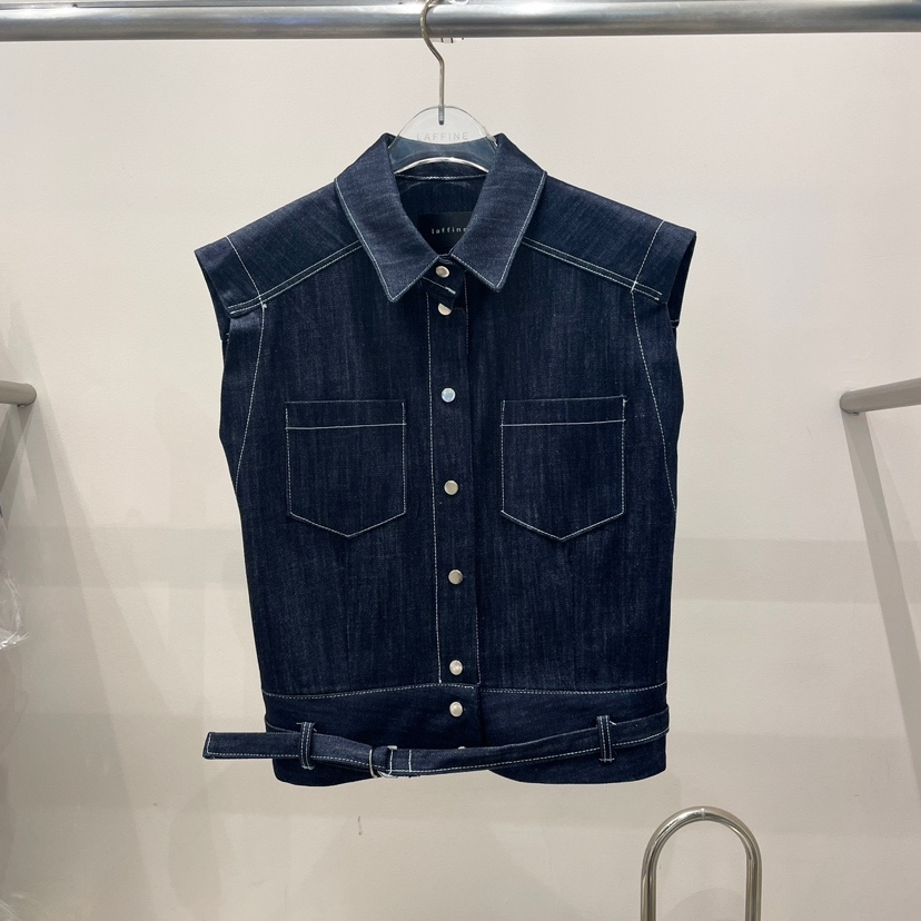 LAFFINE韓國直郵東大門實拍女裝新品熱賣時尚休閑24春夏馬甲LTMS馬甲圖色3