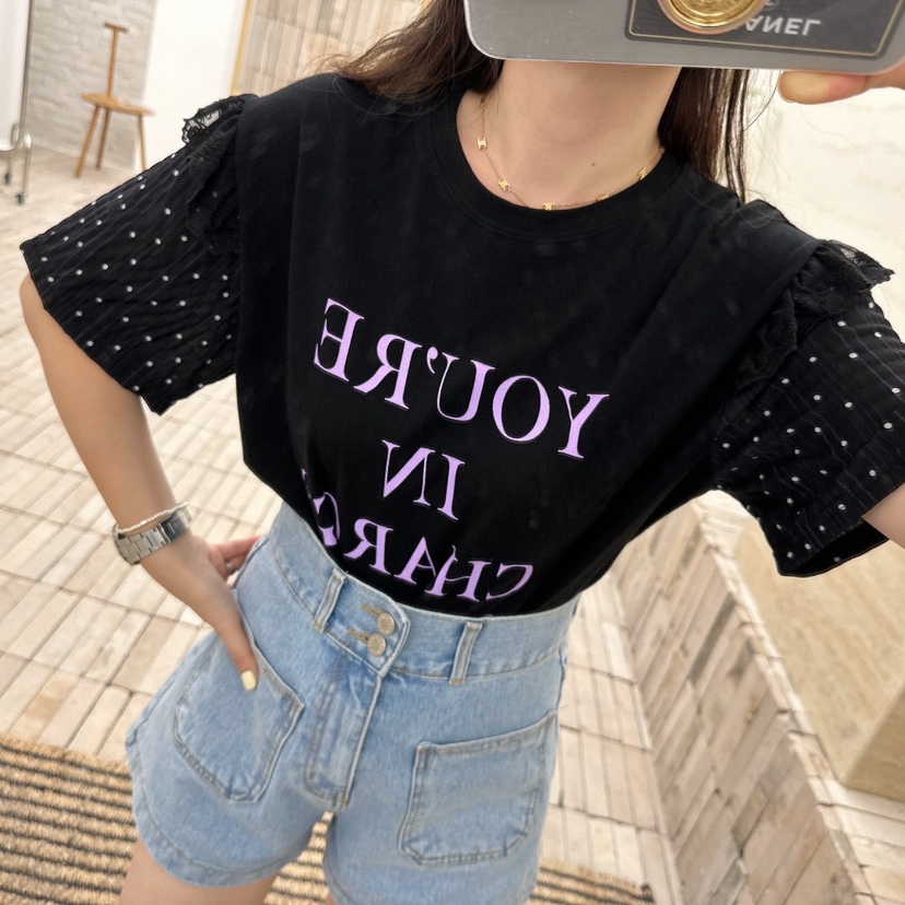 LOVABLE韓國直郵東大門實拍女裝新款24春夏時尚職業人氣T恤LOVABLET恤