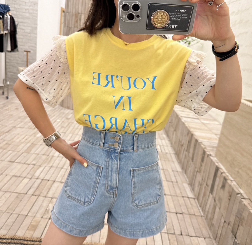 LOVABLE韓國直郵東大門實拍女裝新款24春夏時尚職業人氣T恤LOVABLET恤