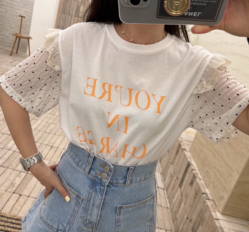LOVABLE韓國直郵東大門實拍女裝新款24春夏時尚職業人氣T恤LOVABLET恤
