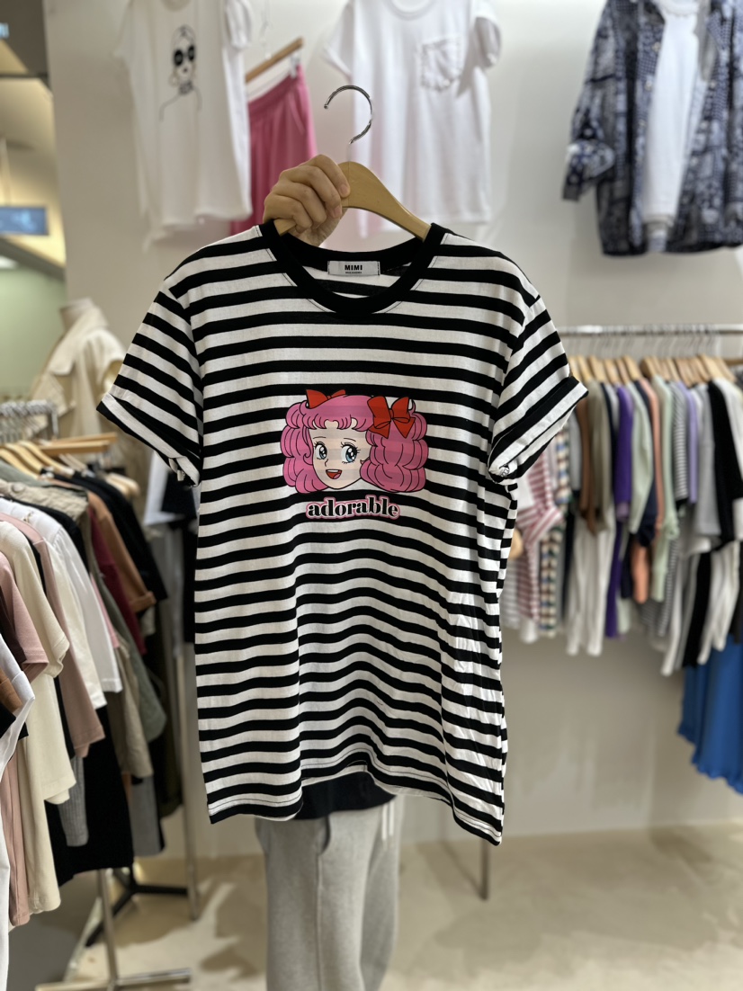 MIMI韓國直郵女裝新款職業真品熱賣休閑人氣推薦時尚24春夏T恤101SHOWROOM/AYCET恤圖色2