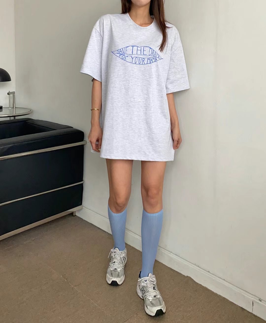 MODNEY韓國直郵東大門代購女裝新品推薦人氣休閑熱賣時尚T恤TWOWAYT恤圖色2