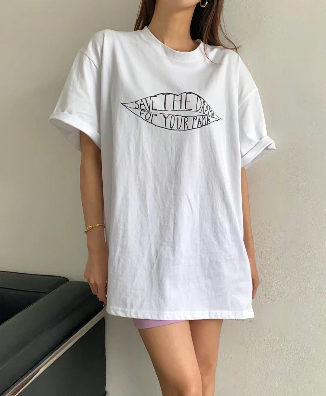 MODNEY韓國直郵東大門代購女裝新品推薦人氣休閑熱賣時尚T恤TWOWAYT恤圖色4
