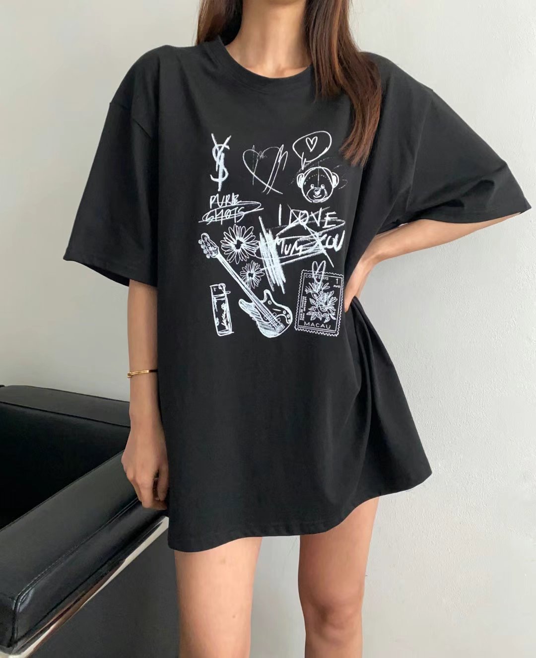 MODNEY韓國直郵東大門代購女裝新品推薦職業人氣熱賣時尚T恤TWOWAYT恤圖色4