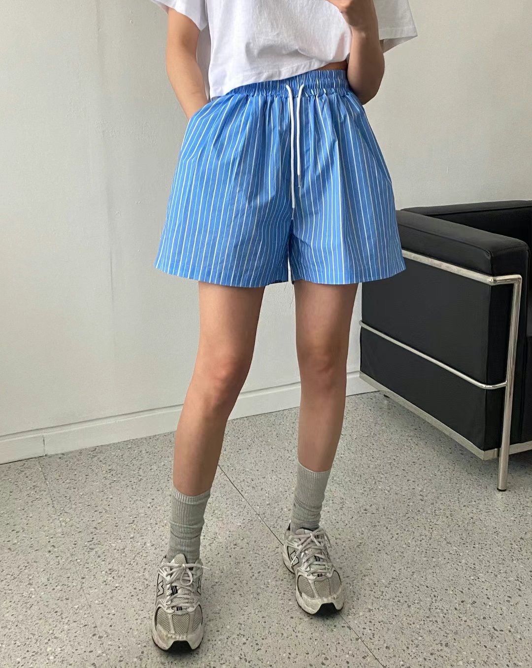 MODNEY韓國直郵東大門代購女裝新款熱賣休閑推薦職業24春夏短褲TWOWAY短褲