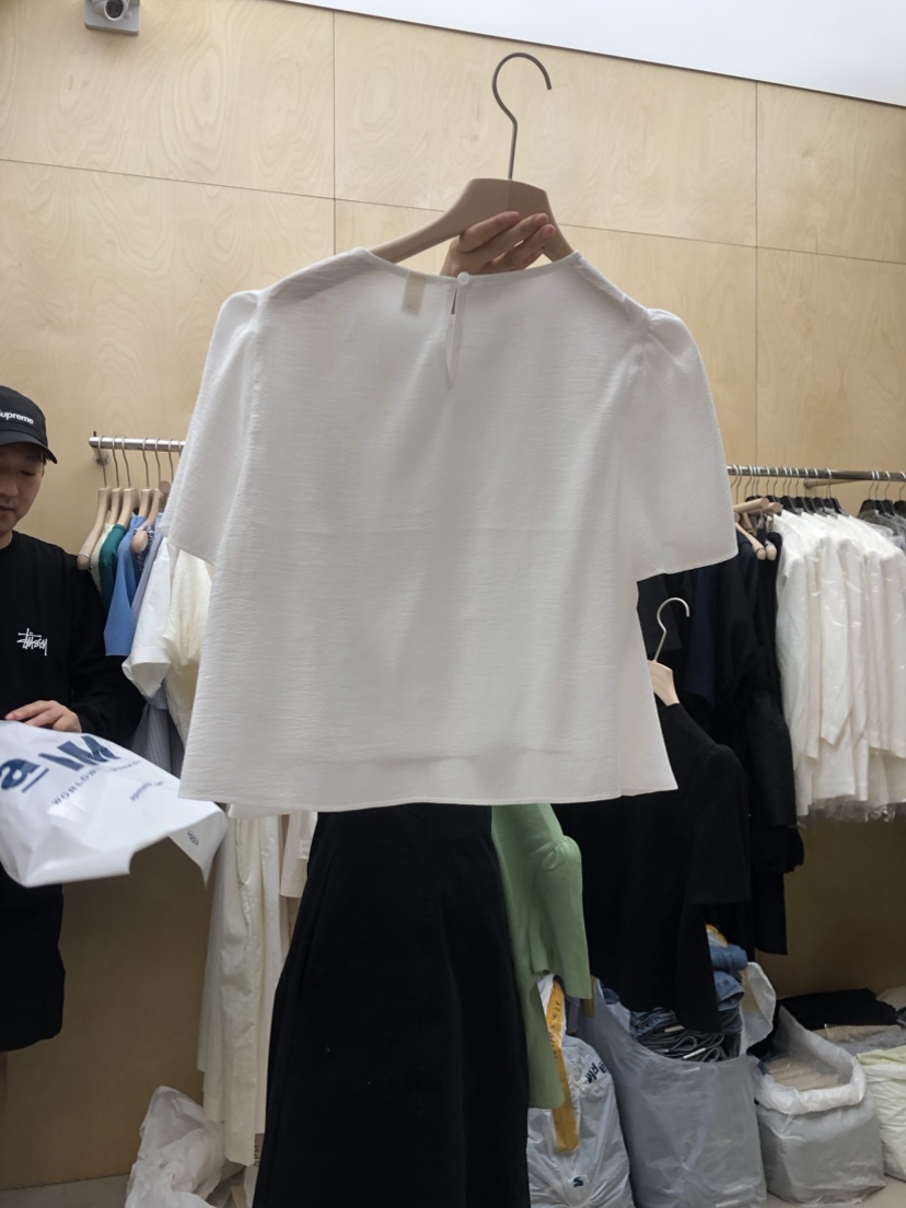 BASKET韓國直郵女裝新品人氣24春夏時尚職業休閑襯衫蕾絲衫BASKET襯衫/蕾絲衫