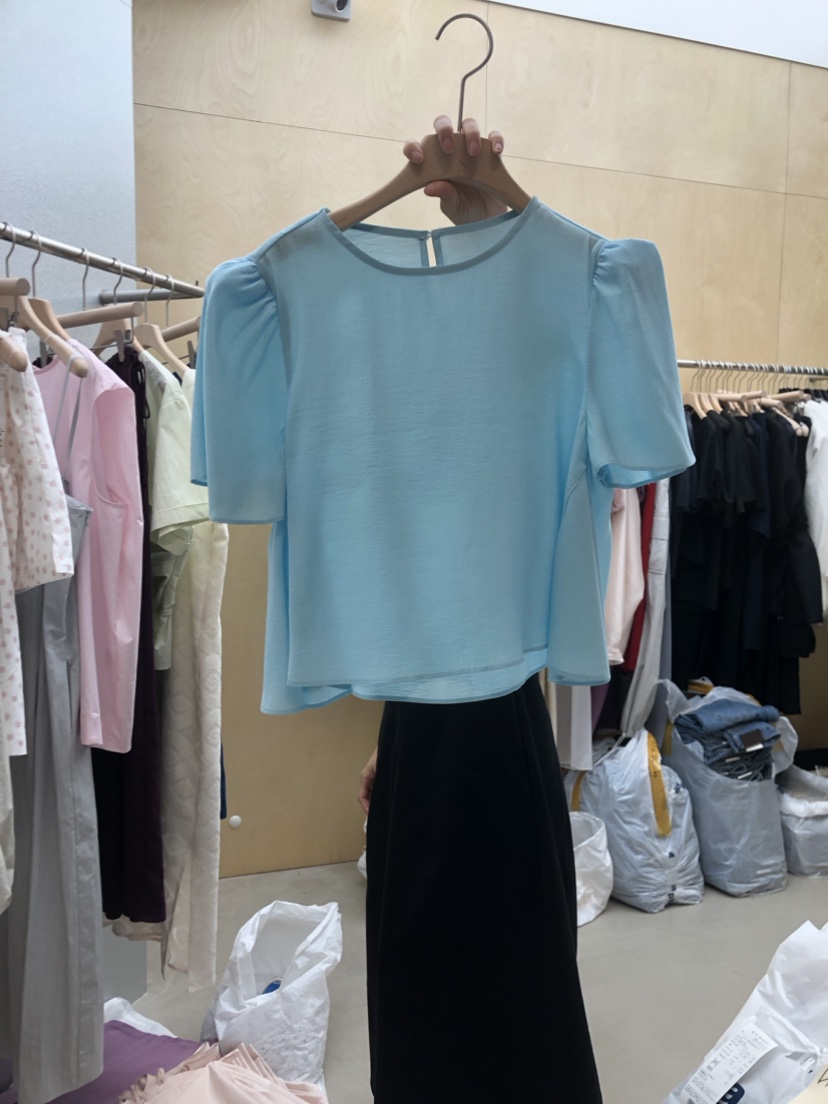 BASKET韓國直郵女裝新品人氣24春夏時尚職業休閑襯衫蕾絲衫BASKET襯衫/蕾絲衫圖色1