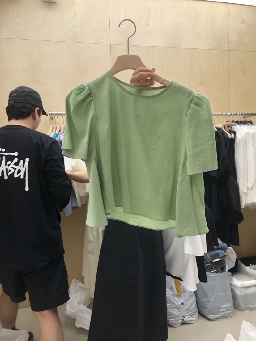 BASKET韓國直郵女裝新品人氣24春夏時尚職業休閑襯衫蕾絲衫BASKET襯衫/蕾絲衫圖色2