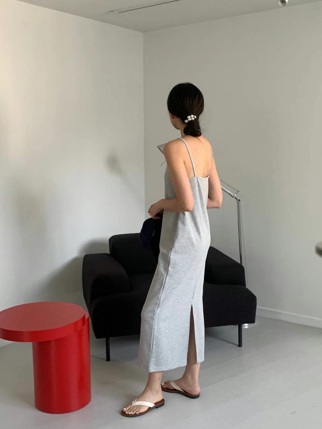 KNOCKKNOCK韓國直郵東大門代購女裝新品職業時尚24春夏連衣裙SAGE連衣裙