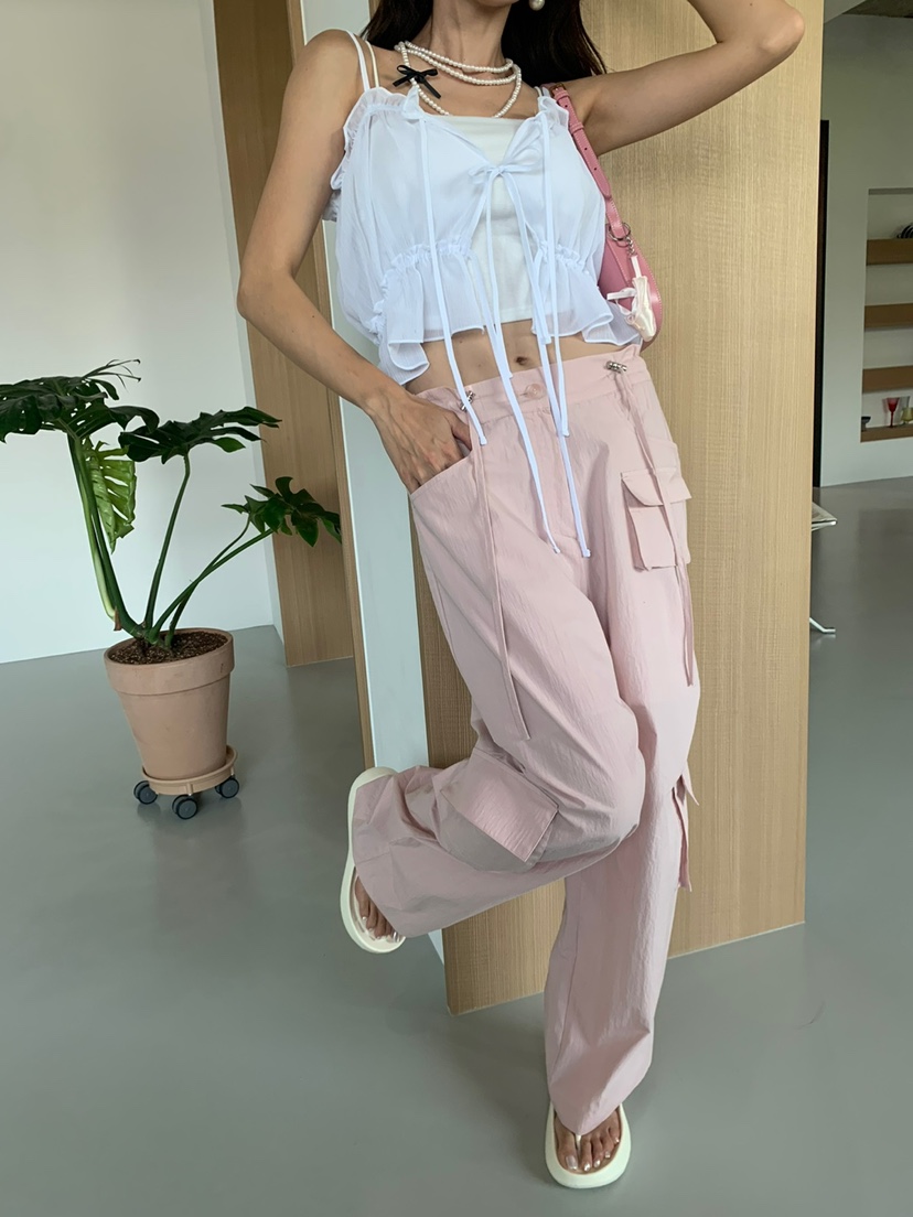 BANI BLUBH韓國直郵東大門代購女裝新款推薦熱賣休閑褲口袋BANI BLUSH休閑褲