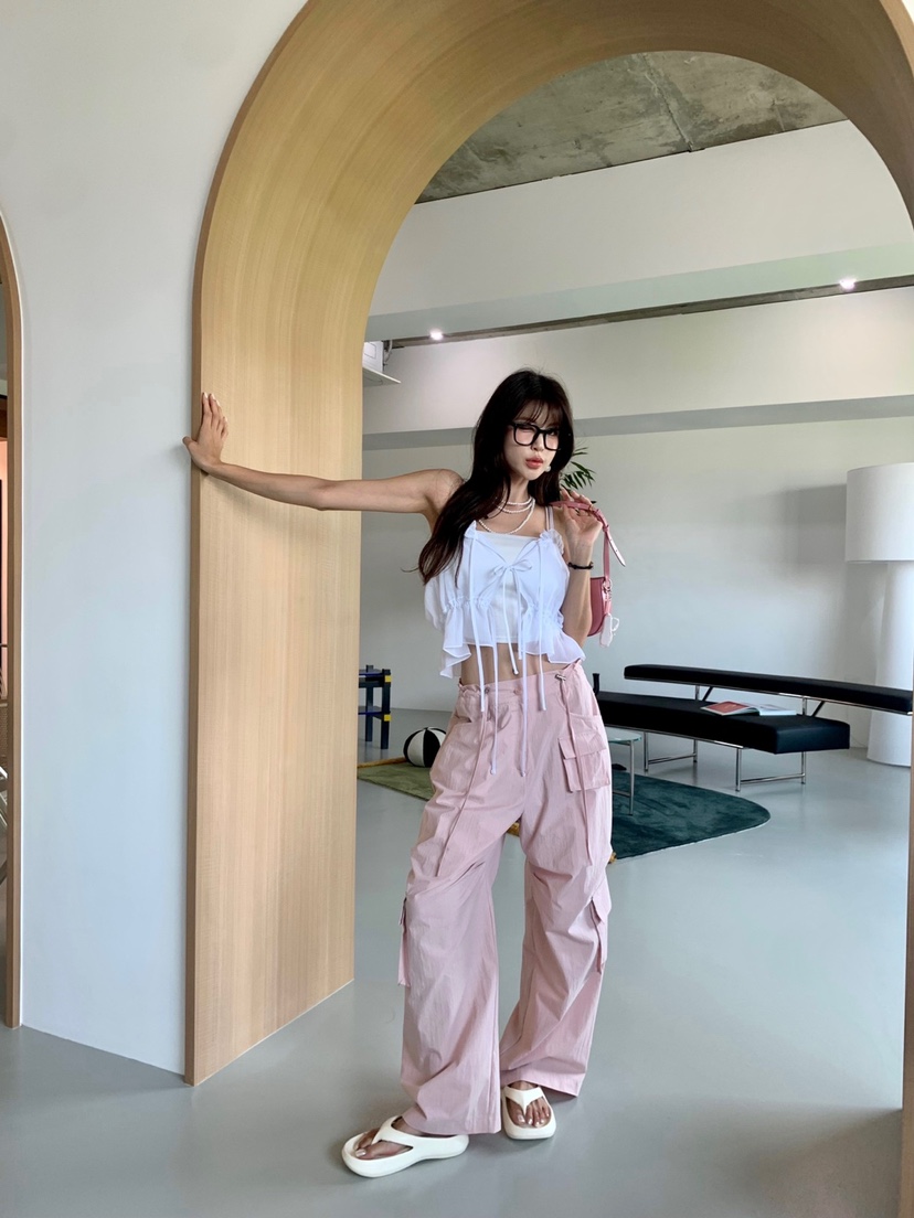 BANI BLUBH韓國直郵東大門代購女裝新款推薦熱賣休閑褲口袋BANI BLUSH休閑褲