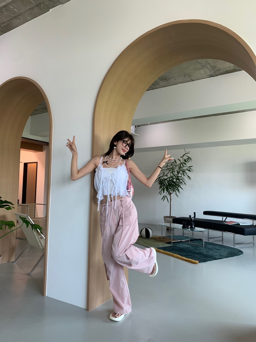 BANI BLUBH韓國直郵東大門代購女裝新款推薦熱賣休閑褲口袋BANI BLUSH休閑褲