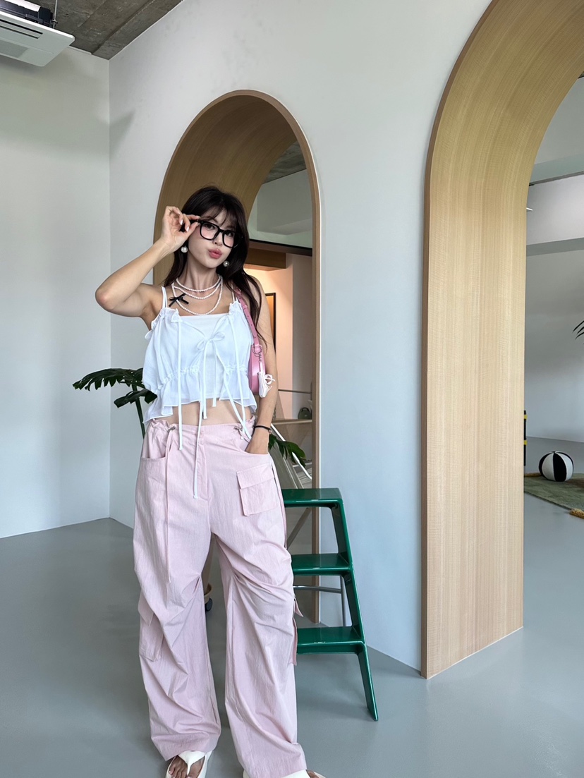 BANI BLUBH韓國直郵東大門代購女裝新款推薦熱賣休閑褲口袋BANI BLUSH休閑褲